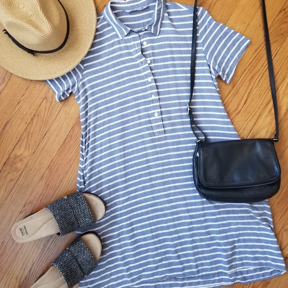Tamnoon Striped Shirt Dress